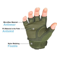 21 x Brand New FreeMaster Men s Half Finger Work Gloves for Outdoor Activities Work Sports Camping Hiking Cycling Cross Country Skiing M Green - RRP €308.7