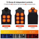 1 x RAW Customer Returns Rescien Heated Vest for Men and Women, Heated Vest, USB Charging, with 13 Heating Zones, Heated Vest and 3 Temperature Levels, S M , M - RRP €47.33