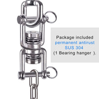 1 x RAW Customer Returns Besthouse swivel with 2 ball bearings, 360 rotation, swing hook with SUS304 stainless steel, safe and quiet for turning hanging chair, punching bag, swivel - RRP €16.59