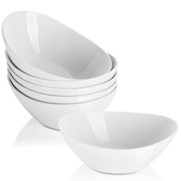 1 x RAW Customer Returns LIFVER Cereal bowl made of porcelain, 475 ml ceramic bowl, 6 pieces set, dessert bowls, salad bowl set, soup plate ceramic, used for salad, bread, dessert, fruit - white - RRP €37.3