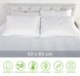 1 x RAW Customer Returns Waterproof Pillow Covers 50x80cm Breathable Set of 2 Hypoallergenic, Anti-Mites, Hypoallergenic with zip Made of 100 Bamboo Pillowcase 50x80 Anti-Bacteria Pillow Covers for Bed - RRP €22.5