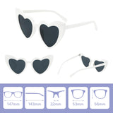 1 x RAW Customer Returns FUNUPUP 8 pieces heart sunglasses, retro party heart party glasses for women - RRP €19.99