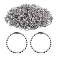 1 x Brand New Pack of 100 ball chain 4 inches long 2.4 mm pearl chain made of metal iron balls small tag chain key ring chains key fob connectors hanging labels name tags - RRP €20.4