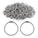 1 x Brand New Pack of 100 ball chain 4 inches long 2.4 mm pearl chain made of metal iron balls small tag chain key ring chains key fob connectors hanging labels name tags - RRP €20.4