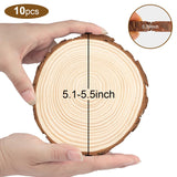 1 x RAW Customer Returns Philorn 10pcs wooden discs 13-14cm diameter, tree discs for crafts, wooden disc coasters for crafts, rustic wooden panels natural with bark for DIY, decoration, wedding, Christmas - RRP €17.12