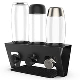 1 x RAW Customer Returns Rainsworth bottle holder compatible with SodaStream Duo and common water bottles, 3-piece drip holder, drip stand including silicone protection rings, drip mat, metal - RRP €30.24