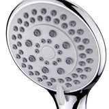 1 x RAW Customer Returns INEX EUROPA Cylindrical hand shower water saving, 5 jet shower head with anti-limescale, chrome-plated brass, with 175 cm stainless steel hose - RRP €11.86