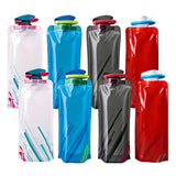 1 x Brand New Foldable water bottle with carabiner, foldable water bottle, foldable drinking bottle 700ml, foldable bottle, collapsible flexible reusable water bottle for hiking, adventure, travel - RRP €20.4