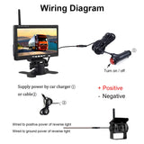 1 x RAW Customer Returns Wireless Rear View Camera 7 Inch Car Monitor Parking System Kit Digital Signal Night Vision Reversing Camera for Truck Bus Trailer RV - RRP €79.99