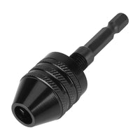 1 x RAW Customer Returns Hex Shank Drill Chuck, Keyless Drill Chuck, Hex Shank Drill Chuck, 1 4in Hex Shank Keyless Chuck Collet Adapter Capacity 0.8-8mm for Electric Screwdriver - RRP €9.05