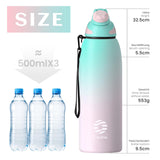 1 x RAW Customer Returns FJbottle Stainless Steel Sports Drinking Bottle with Magnetic Lid 1500ML BPA-Free Leak-Proof Children s Bottle - Suitable for Carbonated Drinks Bicycle Water Bottle Thermo for School, Fitness - RRP €26.99