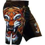 1 x RAW Customer Returns Hardcore Training Tiger Fight Shorts Men s MMA BJJ Grappling Fitness Boxing Muay Thai No Gi - RRP €39.95