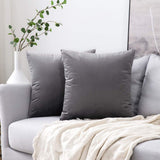 1 x RAW Customer Returns MIULEE velvet cushion cover pillowcase pillow covers sofa cushions decorative throw pillows couch cushions decorative cover cover decorative pillows for sofa living room bedroom set of 2 55 x 55 cm dark grey - RRP €23.99