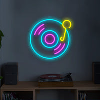 1 x RAW Customer Returns YuanDian Record Neon Sign, Music LED Neon Lights for Live Music Room Wall Decoration, Gift Ideas for Boys Recording Studio Nephew Men Teenager Son Grandson - RRP €34.67