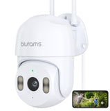 1 x RAW Customer Returns blurams outdoor surveillance camera WiFi, 2K camera surveillance outdoor, PTZ WiFi camera outdoor with colored night vision, 2-way audio, motion detector, IP66 waterproof, alarm message, APP remote access - RRP €69.99