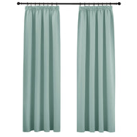 1 x RAW Customer Returns PONY DANCE Blackout curtain green over curtains with ruffle tape set of 2 H 175 x W 140 cm curtains green opaque heat-insulating curtains children s room blackout curtain, summer green - RRP €32.87