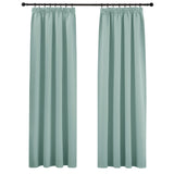 1 x RAW Customer Returns PONY DANCE Blackout curtain green over curtains with ruffle tape set of 2 H 175 x W 140 cm curtains green opaque heat-insulating curtains children s room blackout curtain, summer green - RRP €32.87