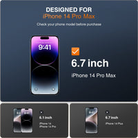 1 x RAW Customer Returns LK 5-in-1 armored protective glass for iPhone 14 Pro 6.1 , 2 protective films with 2 pieces of camera protection, 1s Auto Dust-Elimination armored film, 9H hardness film according to military standard, shockproof- RRP €17.14