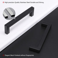 1 x RAW Customer Returns LONTAN 10 pieces cabinet handles furniture handles black 160mm hole spacing kitchen handles black handles for kitchen cabinets black furniture handles black handles kitchen handles furniture door handles kitchen - RRP €26.21