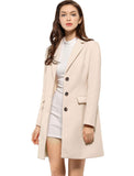 1 x RAW Customer Returns Allegra K women s wool coat lapels button placket winter coat cream white XL - RRP €86.61