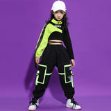 1 x RAW Customer Returns LOLANTA Hip Hop Clothing Girls, Teenager Jazz Dance Outfit, Crop Top Cargo Trousers Clothing Set Black, 10-11 Years, Day 150  - RRP €48.98