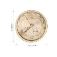 1 x RAW Customer Returns Weather Station 3 in 1 Analog Barometer Thermometer Hygrometer Wall Mounted Household Barometer Wall Hanging Decoration for Room Climate Control Room Air Monitoring - RRP €28.69