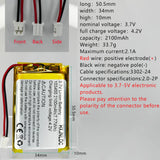 1 x RAW Customer Returns DC 3.7V 2100mAh 103450 Li-ion Lithium Ion Polymer Battery Replacement for PS4 Controller CUH-ZCT1 Series 65292 DIY 3.7-5v electronic products, LED light, Bluetooth speaker - RRP €19.16