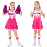 1 x RAW Customer Returns LOLANTA Children s Cheerleader Costume, Girls Cheerleading Outfit with Pompoms 6-7 Years, Pink, Day 130  - RRP €33.01