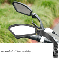 1 x RAW Customer Returns Bicycle Rearview Mirror with Clip Mounting Screw Bicycle Mirror Right Left Handlebar Rear View 180 Rotation Mirror for Mountain Road Bikes HF-MR080L  - RRP €18.97