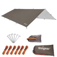 1 x RAW Customer Returns Unigear Rain Cover Tarp Rain Fly Tent Canopy Waterproof Hiking Shelter Foldable Lightweight Waterproof Protection Against Rain Snow Sun When Camping. - RRP €35.38