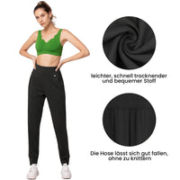 1 x RAW Customer Returns Yvette jogging pants women recycled material sports pants sweatpants high waist loose leisure pants for gym training, black, M - RRP €19.15