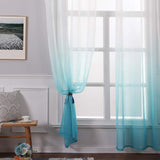 1 x RAW Customer Returns MIULEE Curtains Transparent Curtains Gradient Voile Sheer Set of 2 Curtains with Eyelets Decorative Window Curtain for Bedroom and Living Room 175 cm x 140 cm H x W White Blue - RRP €27.72