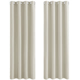 1 x RAW Customer Returns PONY DANCE Curtain Beige Opaque Curtains 2-Set Blackout Curtains with Eyelets Bedroom Curtains Opaque Thermal Curtain, H 228 x W 117 cm, Light Beige - RRP €39.23