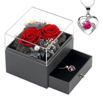 1 x RAW Customer Returns SHOKUTO Gift for Women-2 Eternal Rose with Necklace, Gifts for Women Wife Mother Grandma Girlfriend Couples-Birthday Wedding Anniversary Couple Valentine s Day Mother s Day - RRP €29.98