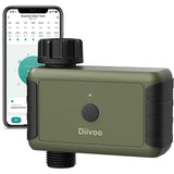 1 x RAW Customer Returns Diivoo Bluetooth Automatic Irrigation Controller, Irrigation Programmer with 3 Lawn Pool Irrigation Programs Bluetooth - 2 Way  - RRP €36.86