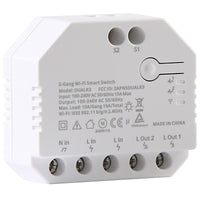 1 x RAW Customer Returns DUAL R3 Smart Switch, 2-Gang 2-Way Smart Switch for Garage Door, Shutters and Roller Shutter, WiFi Switch with Power Measurement Compatible with Alexa, Google Home, Siri - RRP €20.16