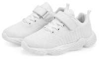 1 x RAW Customer Returns Shoful White Sports Shoes Children Boys Kids Shoes Girls Sneakers Running Shoes Breathable School Sneakers Lightweight Fitness Shoes Velcro Indoor Shoes 36 EU - RRP €31.25