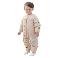 1 x RAW Customer Returns Baby Sleeping Bag with Legs Warm Lined Winter Children s Sleeping Bag Removable Sleeves Boy Girl Unisex Pajamas Bear, 2-4 Years Baby Height 95-105cm  - RRP €30.48