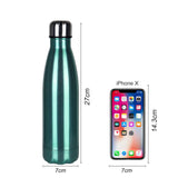 1 x RAW Customer Returns flintronic Thermal Bottle, 500ML Stainless Steel Water Bottle, Double Wall Vacuum Insulation, BPA Free Eco Friendly Hot Cold Bottles, with 1 Cup Holder and 1 Brush - RRP €13.98