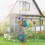 1 x RAW Customer Returns Flower Wind Chimes Outdoor with Colorful Glass Beads Deep Tone Memorial Mourning Window Garden Hanging Wind Chimes Outdoor - RRP €20.99