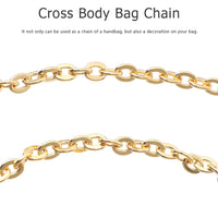 1 x RAW Customer Returns Abaodam Golden Bag Chain Copper Handbag Chain Replacement with Buckle DIY Flat Chain Strap Purse Clutches Handle for Handbags Purse Crafts 100cm - RRP €13.3