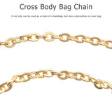 1 x RAW Customer Returns Abaodam Golden Bag Chain Copper Handbag Chain Replacement with Buckle DIY Flat Chain Strap Purse Clutches Handle for Handbags Purse Crafts 100cm - RRP €13.3