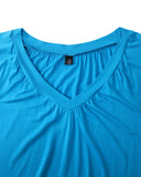 1 x RAW Customer Returns DOTIN Women s T-Shirt Short Sleeves Casual Summer T-Shirts Women Blusar Top Solid Color Sky Blue S - RRP €20.16