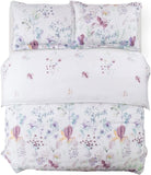 1 x RAW Customer Returns Lanqinglv set of 2 bed linen 135 x 200 cm white purple leaves flower pattern plants reversible bed linen 135 x 200 4 pieces colorful microfiber 2 duvet covers with zipper and 2 pillowcases 80 x 80 cm - RRP €41.99