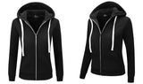 1 x Brand New SwissWell Women s Hoodie Hooded Sweatshirt with Zip Basic Warm Fleece Jacket Unicolor Hooded Jacket Causal Sweatshirt Winter Jacket with Hood Hooded Jacket Pullover for Women 022 Black XL  - RRP €22.8