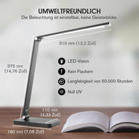 1 x RAW Customer Returns LED desk lamp, Foldable portable touch control, 15 lighting modes Eye protection 5 colors and 3 brightness levels , for bedroom, office etc Energy Class E  - RRP €19.99