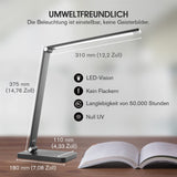 1 x RAW Customer Returns LED desk lamp, Foldable portable touch control, 15 lighting modes Eye protection 5 colors and 3 brightness levels , for bedroom, office etc Energy Class E  - RRP €19.99