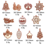 6 x Brand New 23pcs Christmas Tree Hanging Ornaments Mini Gingerbread Decorations House Snowflake Snowman Reindeer Pendants for Christmas Party Decorations - RRP €122.4