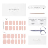 1 x RAW Customer Returns DANNI TONI Semi-cured gel nail foils tint nude nude pink glitter plain uv gel nail foil nail design nail foil uv curing wraps 28 stickers - RRP €18.14