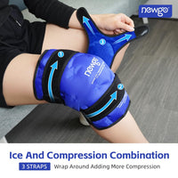 1 x RAW Customer Returns NEWGO XXL Large Ice Pack for Knee Replacement Surgery, Reusable Gel Cold Pack to Wrap the Entire Knee for Knee Injuries, Pain Relief, Swelling, Bruises Blue-2 Pack  - RRP €44.36